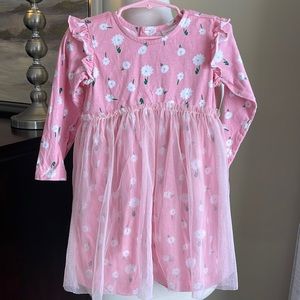 Hanna Andersson 3T (90) pink floral ruffled crinoline